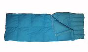 Пуховый спальный мешок одеяло с капюшоном на рост до 176 см. 